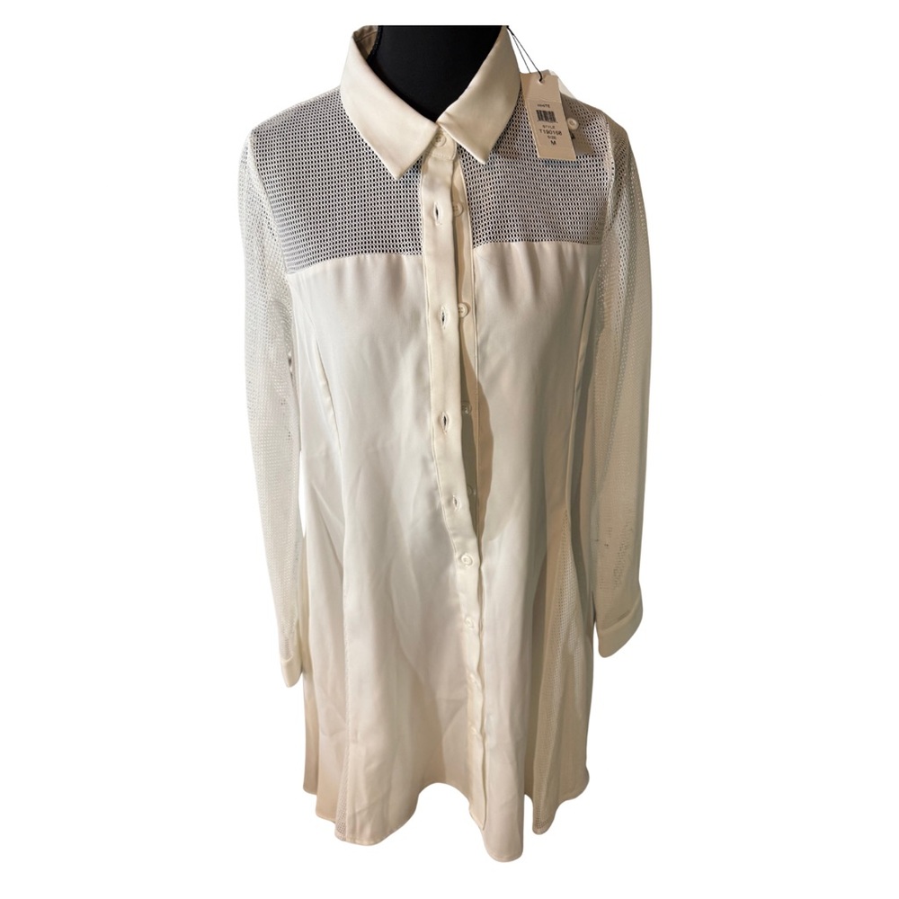 Elegant Cream Long Sleeve Dress